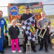 Modified Victory Lane, from left: Adam Chadbourne, Abby Colson, Alec Brown and Jaxson Moreside. Jasen Dickey Photography