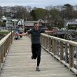 Christoph Aeppli crosses the finish line. Courtesy of Leah Campbell