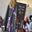 Both Nein's dress and detachable cape are decked out with scenes of ocean life. ISABELLE CURTIS/Boothbay Register