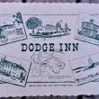 The Dodge Inn's paper placemat.