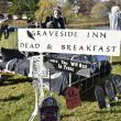 The welcoming, yet kinda creepy, Graveside Inn were standing by for kids or parents who'd had too much excitement during a Railway SPOOKtacular event! File photo