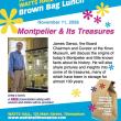 A colorful poster featuring a picture of James Genco, curator of the Knox Museum. There is text that gives details of the event, which is transcribed in the body of this post.