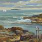 Laurence Sisson(1928-2015), Sunday Sail, oil on masonite, 18x24”