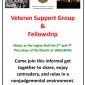 the 2nd and 4th Thursday of every month, the Legion holds a Veteran Support Group and Fellowship. An informal casual gathering to share in a non-judgmental environment. All veterans are welcome. Veteran Support & FellowshipGroup