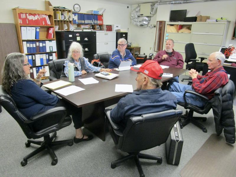 Town Administrator’s Kim Dalton addresses the select board at Wednesday’s meeting. PHIL DI VECE/Wiscasset newspaper