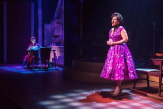 Charis Leos (Louise) and Christine Mild (Patsy). Always...Patsy Cline. Maine State Music Theatre. Photo by Kinectiv.