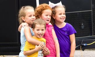 The Recreation Pier drew lots of families and children for music, games, and food.