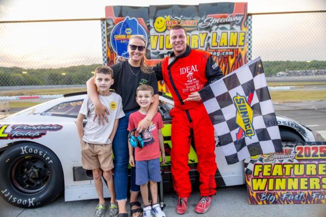Nick Hinkley and family join together in Victory Lane following his win in the Pro Stocks. Jasen Dickey photo