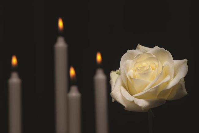 Candles and flower