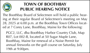 Town of Boothbay Public Hearing 5-28-25