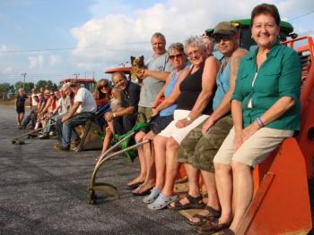 Richard Jordan's family at the Wiscasset Raceway. SUSAN JOHNS Wiscasset Newspaper
