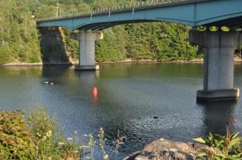 Buoy No. 18 was spotted under the Westport Island bridge. Courtesy of Robert Manes