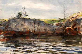 "Tidal Shore," oil on canvas, by John Fulton Folinsbee (American, 1892-1972).