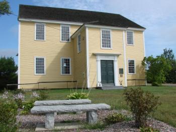 Memorial benches at the Alna Meetinghouse on Route 218, located there for the area's tranquil setting, were the subject of discussion at the September 6 Alna Selectmen's meeting. SUSAN JOHNS/Wiscasset Newspaper