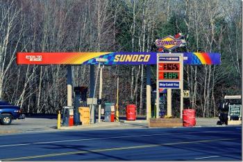 Skip Cahill Tire, located on Route 1 in Edgecomb sells tires and they pump your gas for you. 