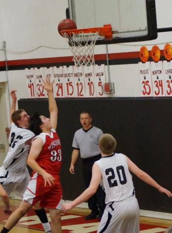 Chandler Longfellow gets into position to get a rebound. Longfellow had 16 points in Wiscasset's win over Hall-Dale Tuesday, Jan. 15. Courtesy of John Anzalone Chandler Longfellow gets into position to get a rebound. Longfellow had 16 points in Wiscasset's win over Hall-Dale Tuesday, Jan. 15. Courtesy of John Anzalone