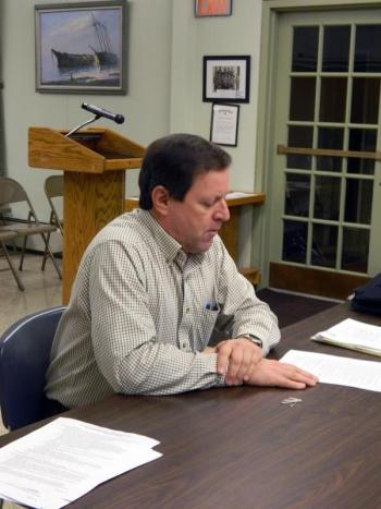 MDOT Project Engineer Gary Audibert outlines to Wiscasset Selectmen, January 16, the projects that are being recommended for the 2013-2015 MDOT Work Plan in Wiscasset. CHARLOTTE BOYNTON/Wiscasset Newspaper