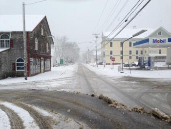 Townsend Avenue in Boothbay Harbor as of 11:45 a.m., Sunday. NICOLE LYONS/Register Staff