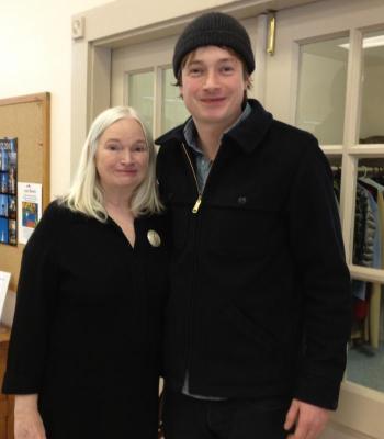 Edie Johnston and her son Geoffrey of Maine Medicinals speak to the Garden Club of Wiscasset on March 7. Courtesy of Garden Club of Wiscasset