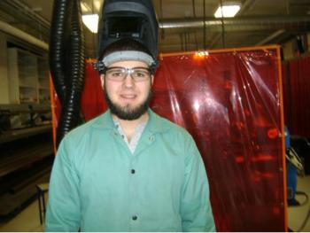 Welder Garret Lear will show off his skills in the SkillsUSA competition in Bangor on March 15. Courtesy of Bath Regional Career and Technical Center