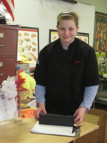 Kathryn Connors of Wiscasset is recognized for her excellence in the culinary arts program at the Bath Regional Career and Technical Center. Courtesy of Bath Regional Career and Technical Center