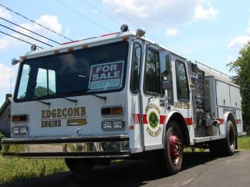 Instead of selling the 1984 fire truck, the Edgecomb Fire Department will donate the truck to the Mid-Coast School of Technology. Fire Chief Roy Potter said the truck will help train future firefighters. SUSAN JOHNS/Wiscasset Newspaper