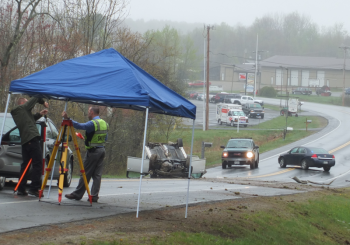 Driver of the rolled-over vehicle Jason Gallagher was taken to the hospital May 9. Gallagher had been traveling at high speed with Wiscasset police in pursuit at the time of the accident. JOHN MAGUIRE/Wiscasset Newspaper