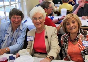 Volunteers, from left: Barbara McGlauflin, Pieternella Harris and Julie Webster. Courtesy of Alan Crowell