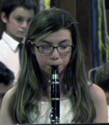 Samantha Myers performs a clarinet solo. Courtesy of Wiscasset Middle School