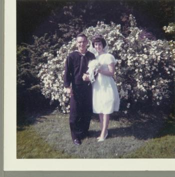 The Urquharts on their wedding day, May 25, 1963. Courtesy of Carla Pierce