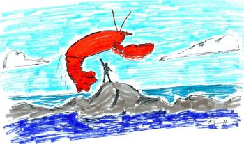 "Free Lobster." BEN BULKELEY/Boothbay Register "Free Lobster." BEN BULKELEY/Boothbay Register
