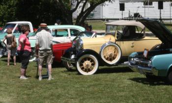 Autos from 1902 through the 1970s will be attending Antique Autos Days at the Boothbay Railway Village, July 20 and 21. Boothbay Register file photo