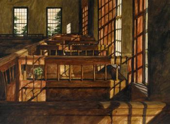 “The Meetinghouse,”  21 inches x 29 inches, Barbara Prey