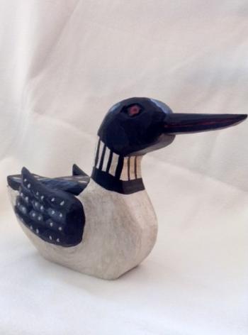 Loon carving by Daniel Strawser, Sr