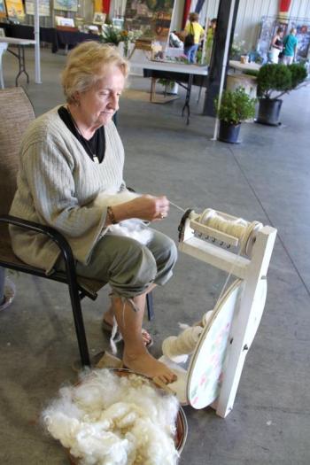 Ursula Smith will be one of the fiber artists holding demonstrations during the Arts & Yachts event. Courtesy of Lynn Thompson Fiber artist Ursula Smith