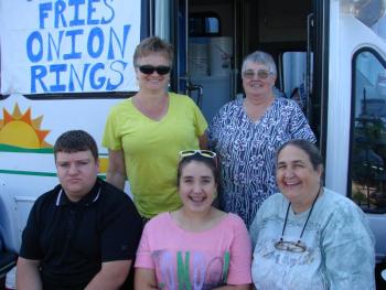 George Foss, August Moore, Louise Speece, Joyce Spicer, Nita Greenleaf