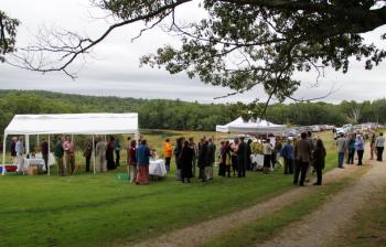 The scene at the SVCA fundraiser held Saturday night in Newcastle on Cunningham Island in the beautiful Marsh River. The property is protected from further development by an SVCA conservation easement. Courtesy of Amity Beane