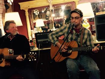 The Boothbay Pickers play on Jan. 7 at Mama D’s. LISA KRISTOFF/Boothbay Register The Boothbay Pickers - Arrington and Tonon