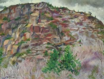 “Bubble Rock,” one of two works by Teddi Jann Covell of Orono in The Natural World exhibition at River Arts Gallery. Teddi Jann Covell