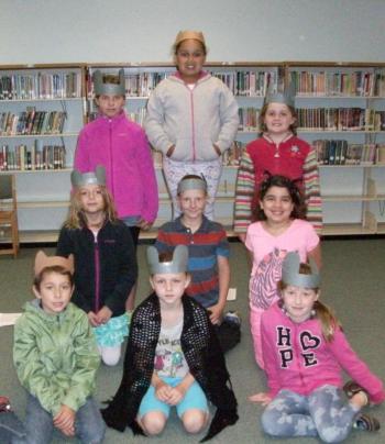The "Belling the Cat" cast. Pictured from left are, front row: Sully, Makenzie and Jenna; middle row: Emily, Robert and Brittany; back row: Sadie, Qiana and Linnea. Courtesy of Lisa Hardman
