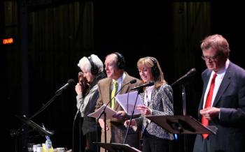 The A Prairie Home Companion cast, from left, Fred Newman, Tim Russell, Sue Scott and Garrison Keillor. From APHC website