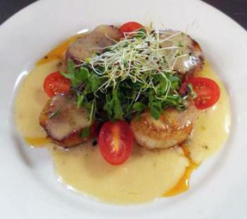 Pan-seared scallops. Courtesy of Michael Shirley