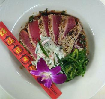 Sesame tuna appetizer. Courtesy of Michael Shirley