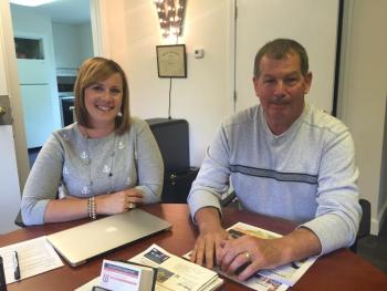 Wiscasset Superintendent of Schools Heather Wilmot and Transportation and Maintenance Director John Merry discuss a possible plan to help the school department, and taxpayers, afford building updates totaling more than $1 million. SUSAN JOHNS/Wiscasset Newspaper