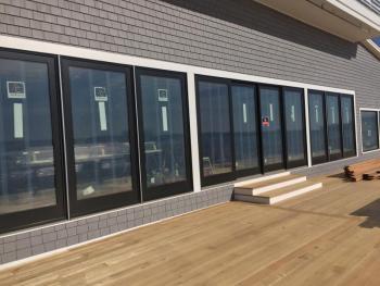 The new many-windowed front of the restaurant, Coastal Prime, at Oceanside. SUZI THAYER/Boothbay Register