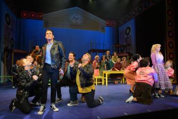 Danny and Sandy remember a summer past. Courtesy of Roger Duncan/Maine State Music Theatre