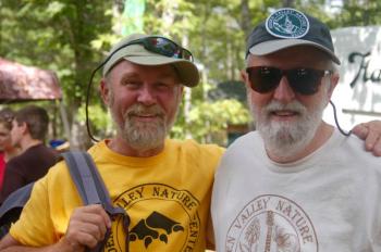 Hidden Valley Nature Center volunteers Gary Hayward and Bill Dalke. ART MAYERS/Boothbay Register