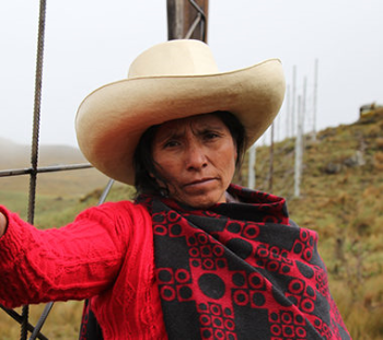 Máxima Acuña, a subsistence farmer in Peru’s northern highlands who took on a giant mining corporation. Courtesy of Midcoast Conservancy
Máxima Acuña of Peru
