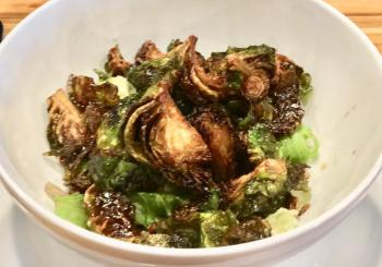 A bowl of deep-fried Brussels sprouts with a Thai soy sauce is a big seller at O-Cha. SUZI THAYER/Boothbay Register