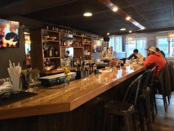 The bar area at O-Cha Bar & Grill in Damariscotta. SUZI THAYER/Boothbay Register